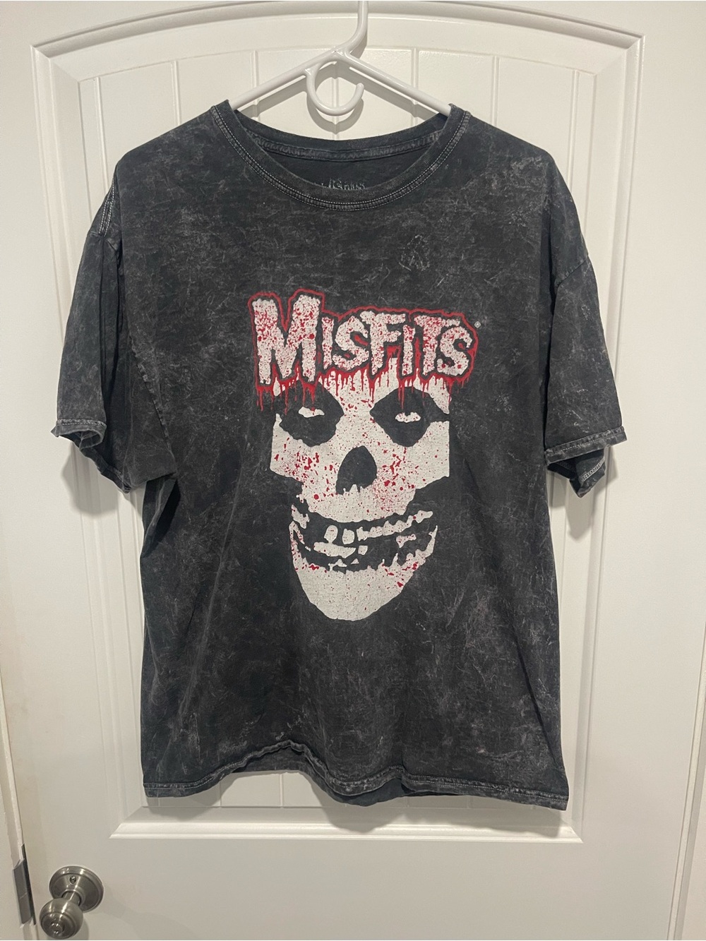 Misfits Skull Graphic Band Tee XL Black Mineral Wash